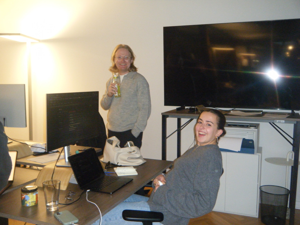 Evening in the office